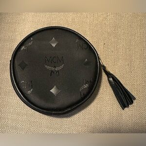 MCM Black Circular Coin Pouch with Tassel- was called Toby Wallet